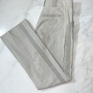 Proenza Schouler 100% Cotton Gray & White Striped Trousers Size 6